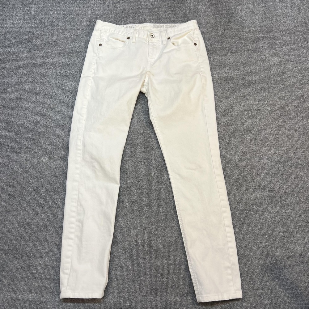 Madewell Skinny Skinny Jeans Womens 27x32 White Mid Rise Stretch Denim